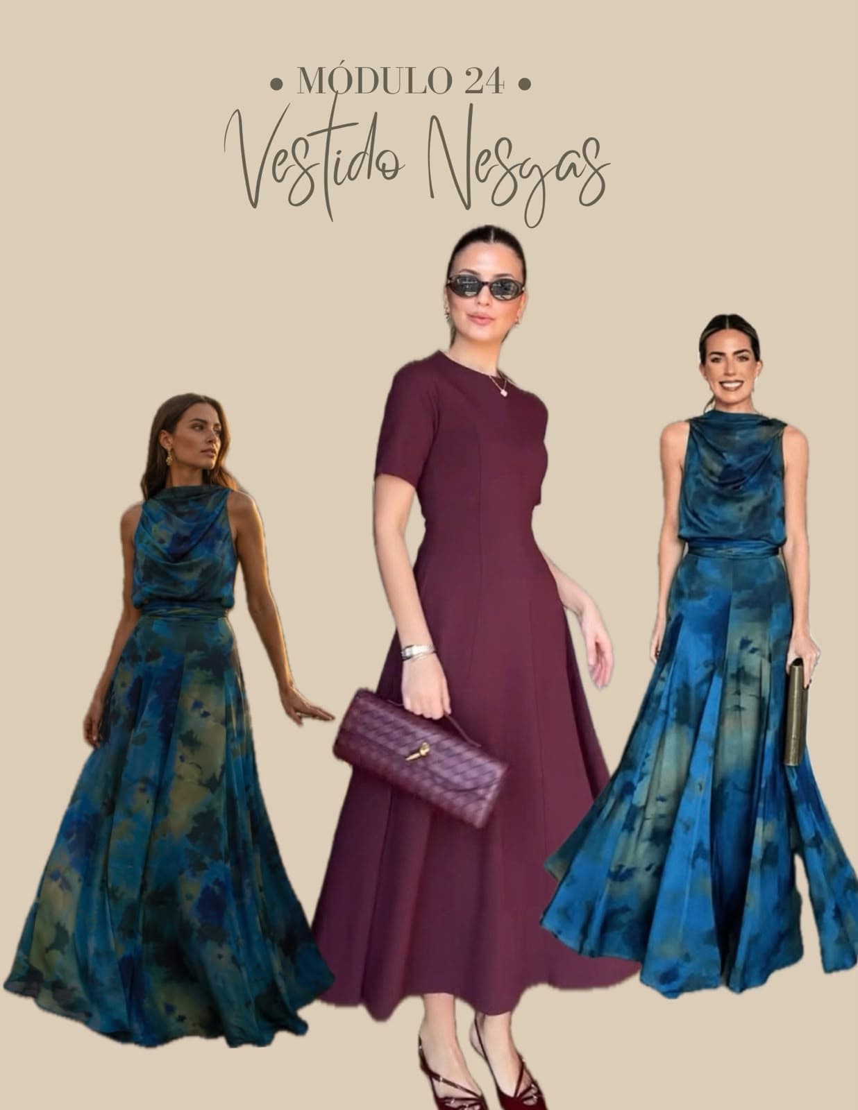 Vestido Nesgas midi e longo fluido com nesgas e caimento impecável