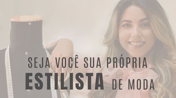 Grazyela Couto ao lado de um manequim com uma tesoura na mão